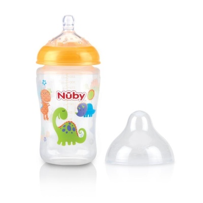 Nuby Orange Anti-Colic Wide Neck Bottle 3months+ 360ml RRP 7.99 CLEARANCE XL 2.99